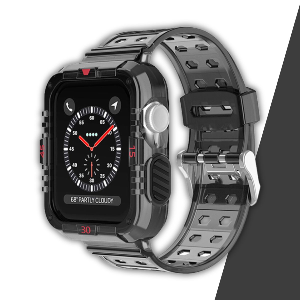 GENERICO - Correas Para Apple Watch Silicona Full Proteccion 42-44-45-46-49mm