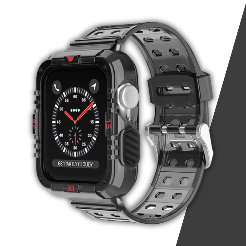 GENERICO - Correas Para Apple Watch Silicona Full Proteccion 42-44-45-46-49mm