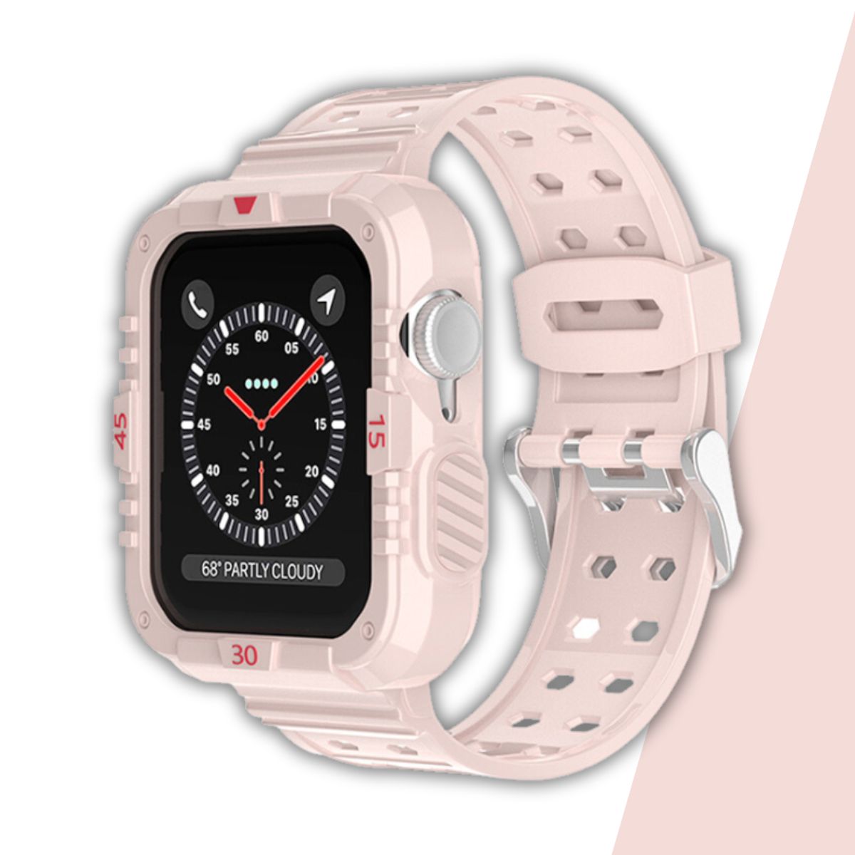 GENERICO - Correas Para Apple Watch Silicona Full Proteccion 42-44-45-46-49mm
