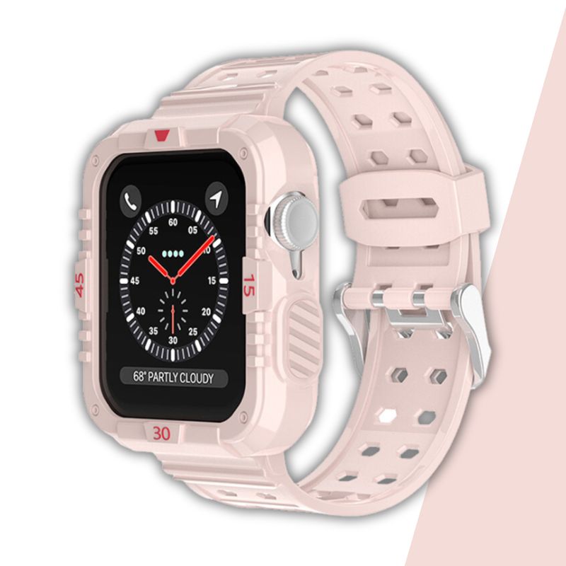 GENERICO - Correas Para Apple Watch Silicona Full Proteccion 42-44-45-46-49mm