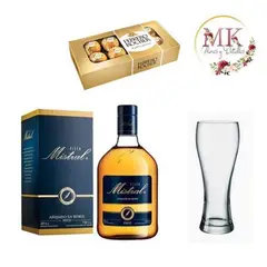 GENERICO - Pisco Bombones Ferrero Rocher 100grs y Vaso