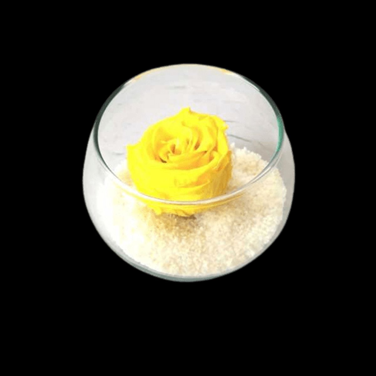 GENERICO - Rosa Preservada Amarilla en Pecera