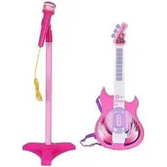 NO LOGO - Micrófono Karaoke Con Guitarra Mp3 Y Luces Para Niñas