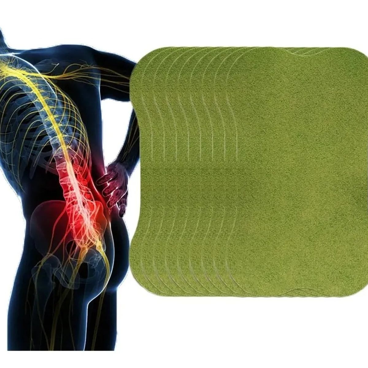 NO LOGO - Pack 10 Parches Adhesivos Alivia Dolor Cuello Espalda Ajenjo