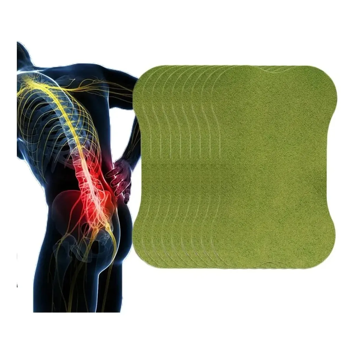 NO LOGO - Pack 10 Parches Adhesivos Alivia Dolor Cuello Espalda Ajenjo