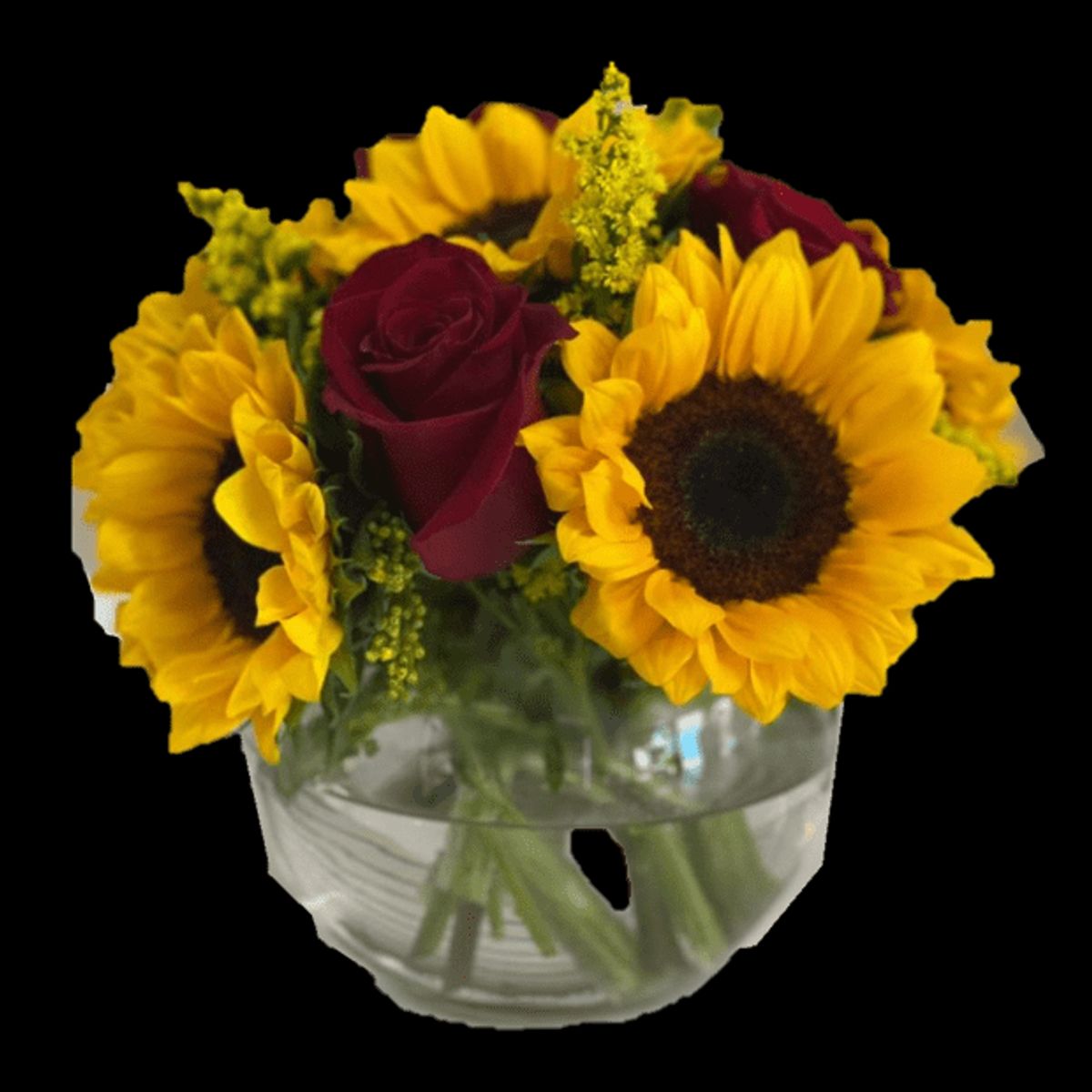 GENERICO - Copa de 3 Girasoles y 3 Rosas