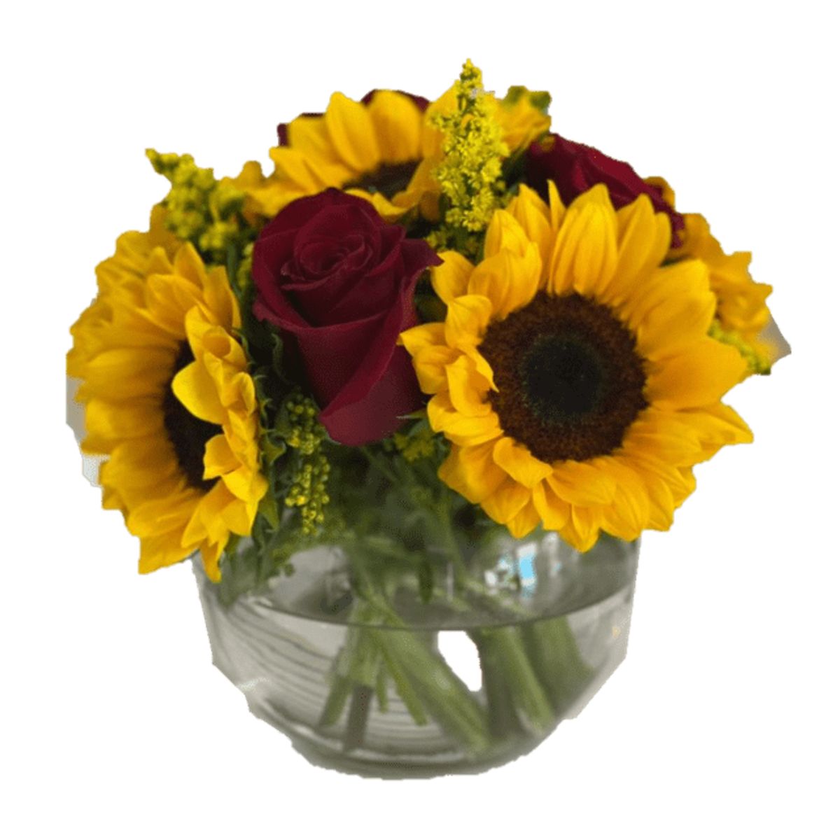 GENERICO - Copa de 3 Girasoles y 3 Rosas