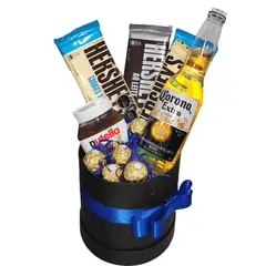 GENERICO - Box Cilindro de Bombones y Cerveza