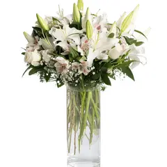 GENERICO - Cilindro de Flores Blancas Primaveral