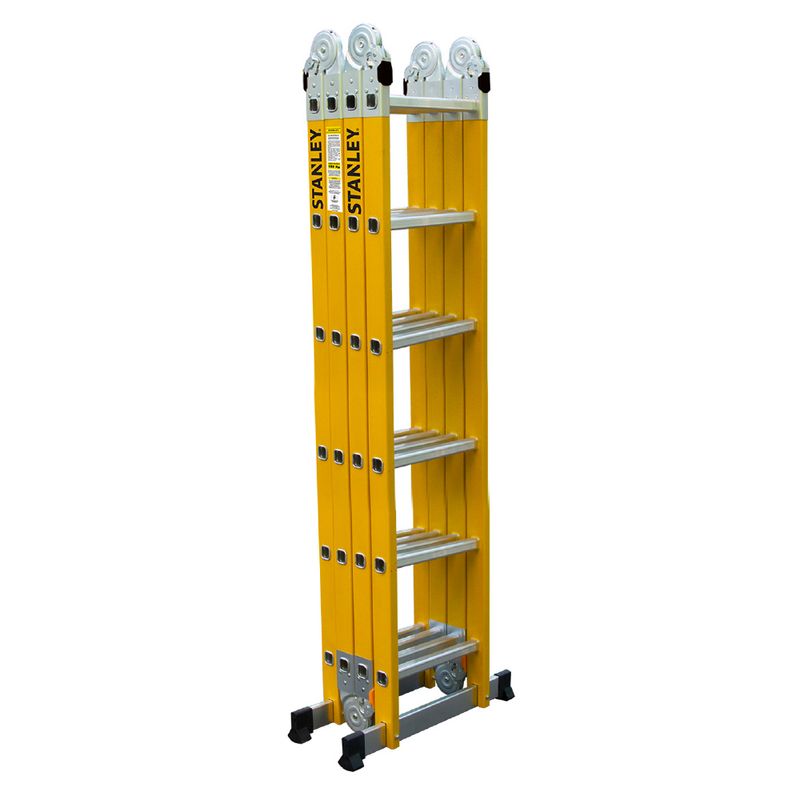 STANLEY - Escalera Stanley Articulada Dieléctrica 150Kg 4x6