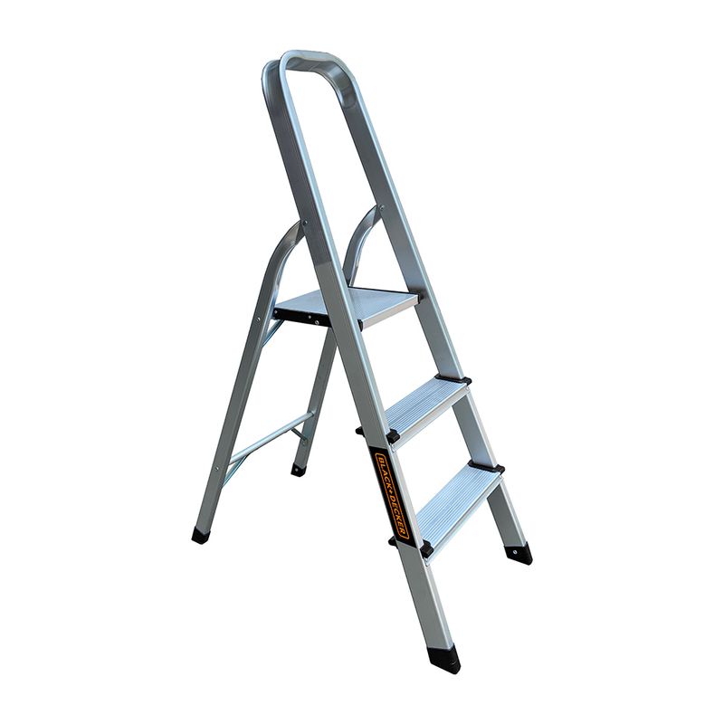 BLACK+DECKER - Escalera Black + Decker 3 escalones 150Kg