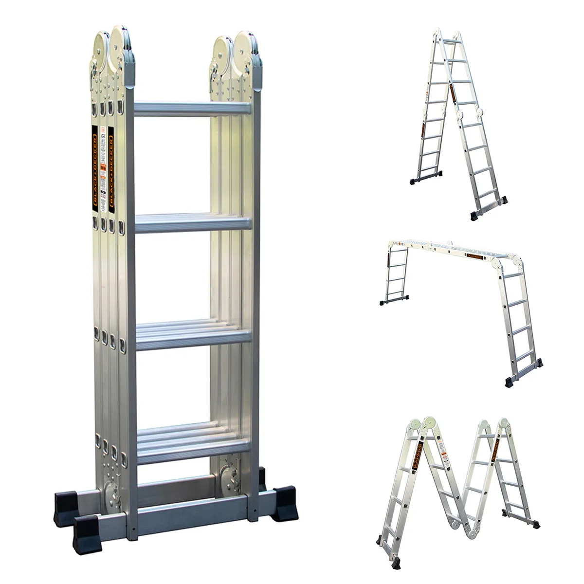 BLACK+DECKER - Escalera Black + Decker Articulada 4x4 150Kg 450cms