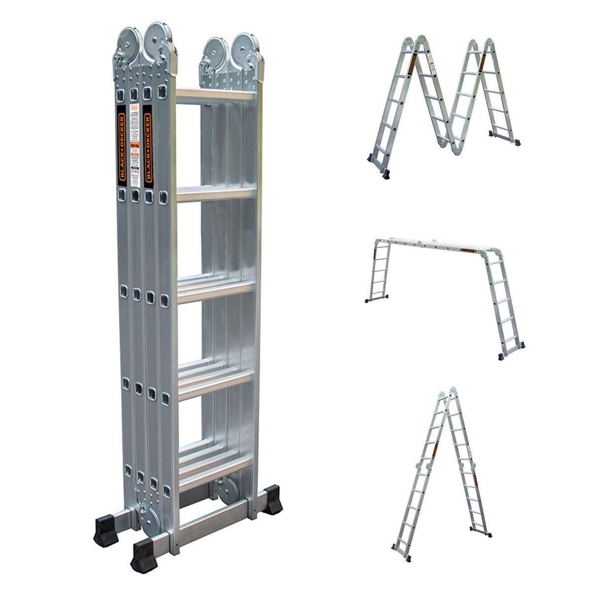 BLACK+DECKER - Escalera Black + Decker Articulada 4x5 150Kg 570cms