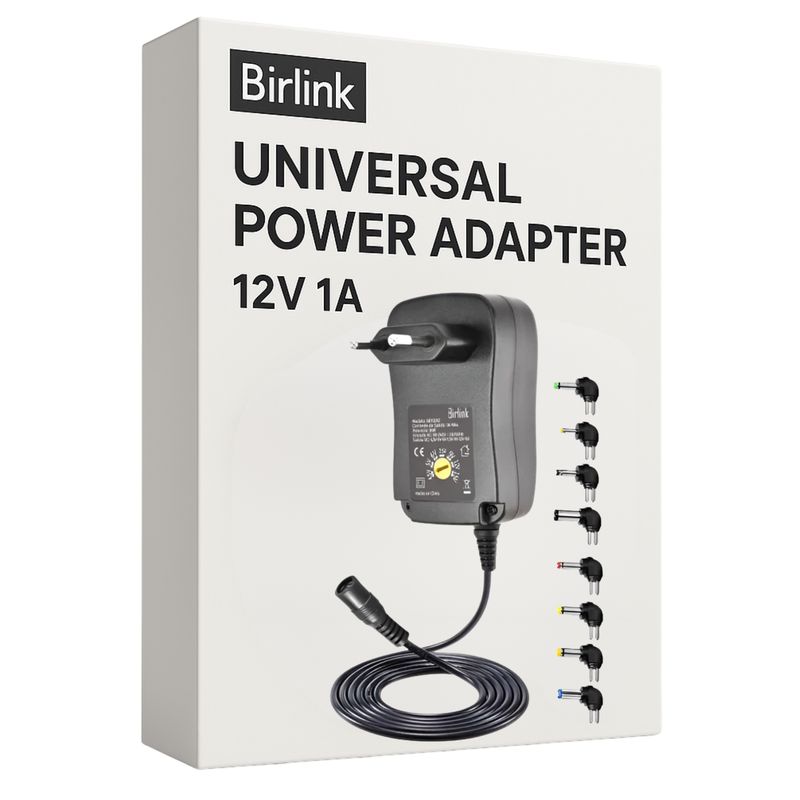 OEM - Transformador 12V Regulables 1A  12W + 8 Plug Universales