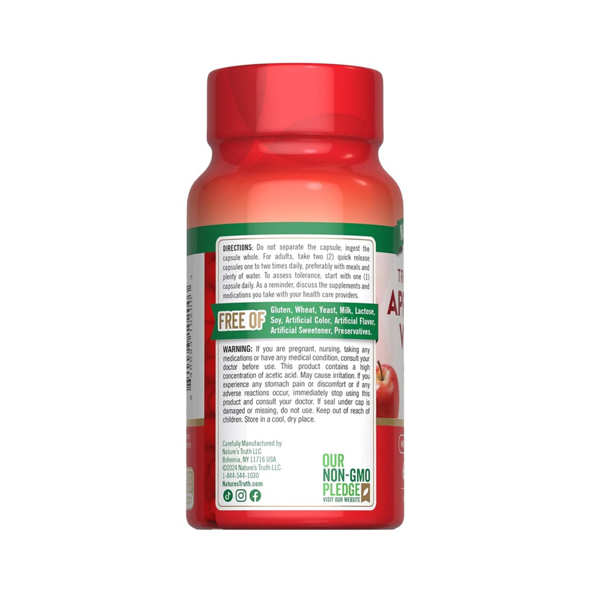 NATURE'S TRUTH - Vinagre de Manzana 1200mg 60 Capsulas Nature's Truth
