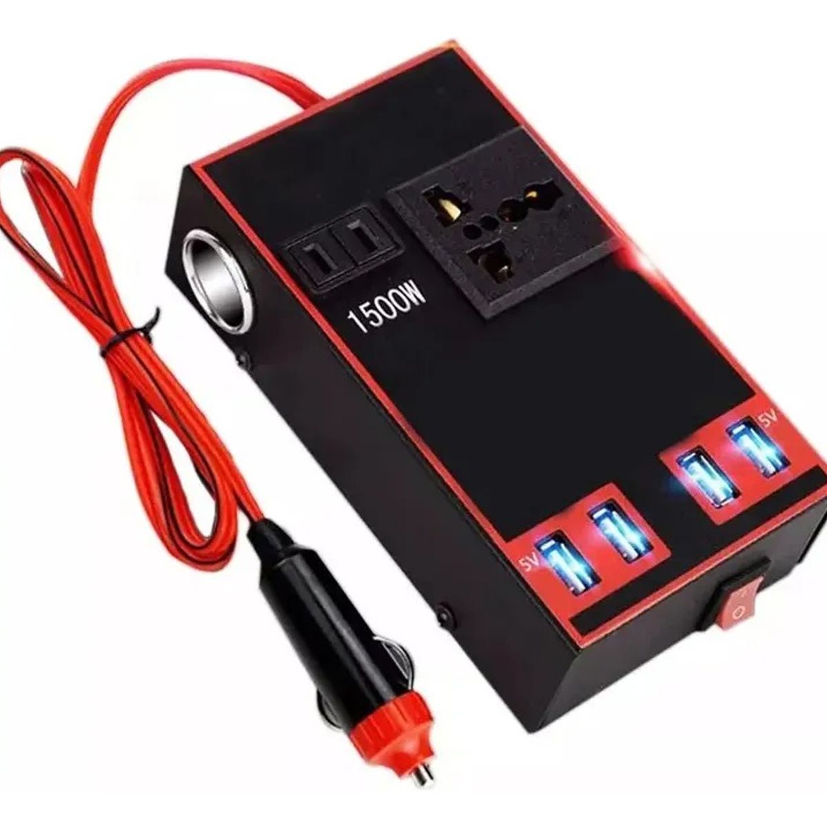 GENERICO - Inversor De Voltaje Auto Convertidor Corriente 12-220v 1500w
