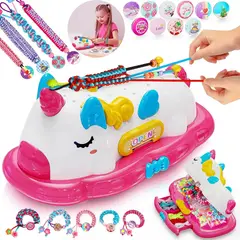 EVERSO - Set Para Hacer Pulseras Trenzadas Cuentas Diy Niñas