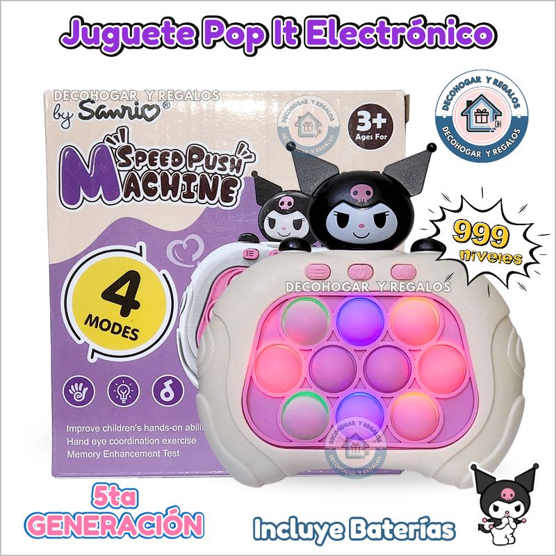 GENERICO - Popit Electronico Juguete Pop-it Quick Push Personaje Animad