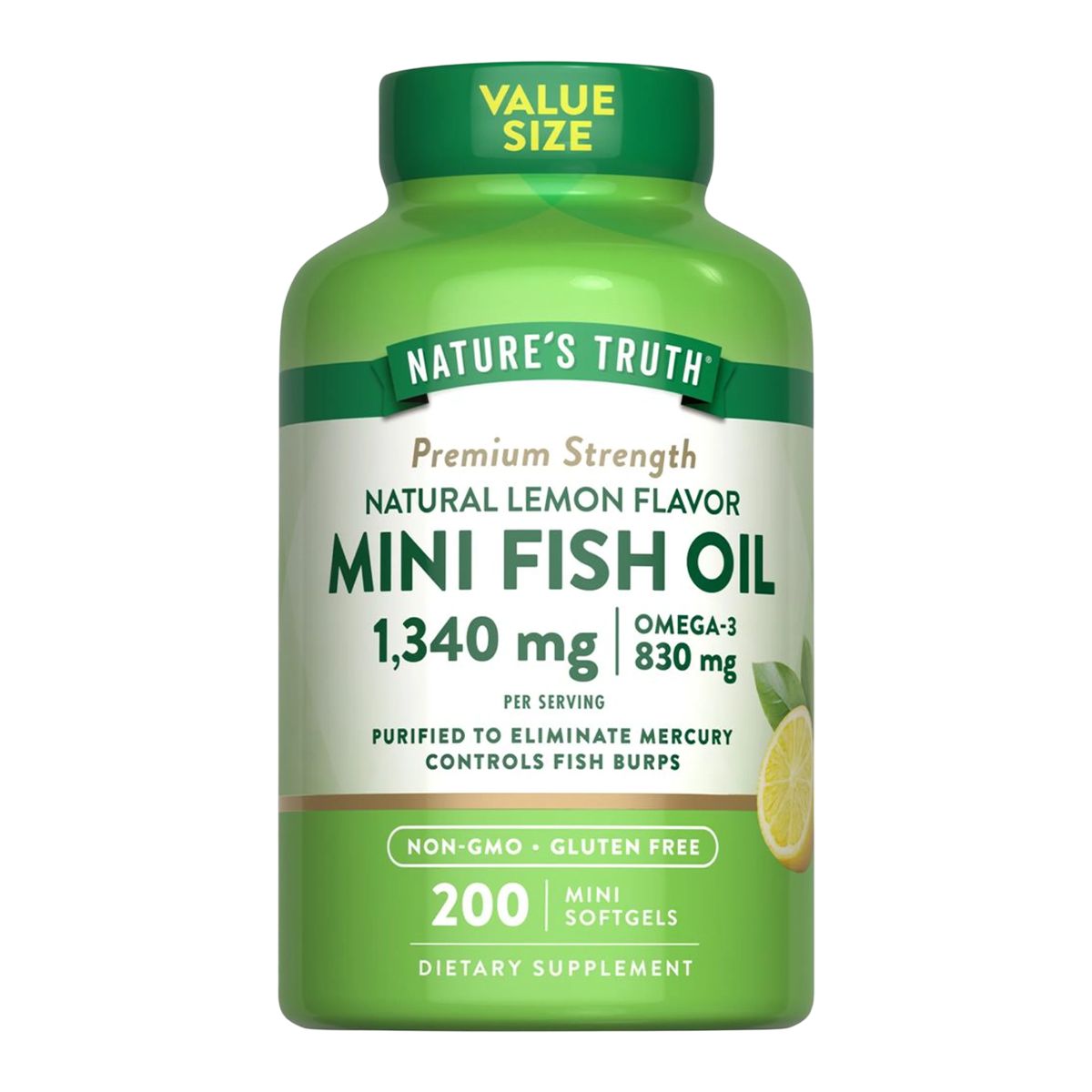 NATURE'S TRUTH - Omega 3 Mini Fish Oil 1300mg 200 Capsulas Blandas Nature's Truth