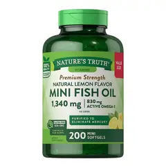 NATURE'S TRUTH - Omega 3 Mini Fish Oil 1300mg 200 Capsulas Blandas