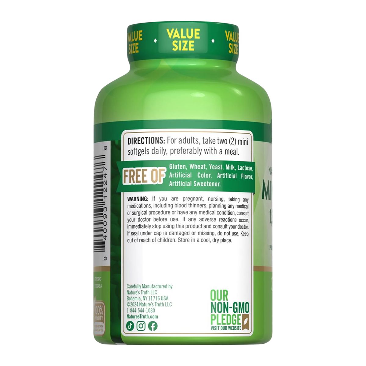 NATURE'S TRUTH - Omega 3 Mini Fish Oil 1300mg 200 Capsulas Blandas Nature's Truth