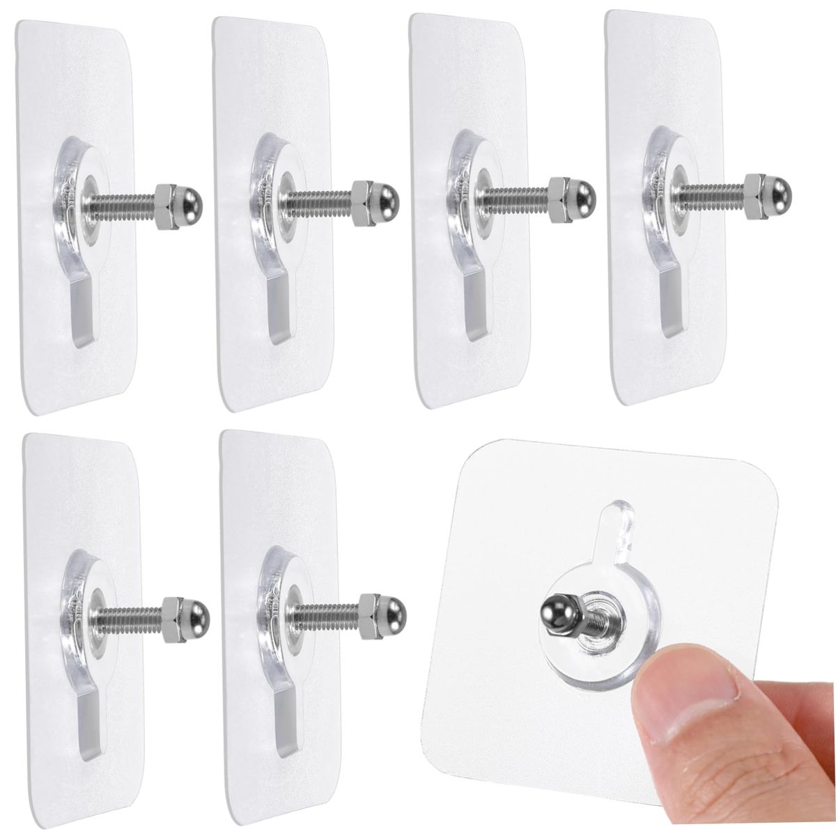 GENERICO - 20 Ganchos Adheribles Cuadros Soporte Gancho Adhesivo Pared
