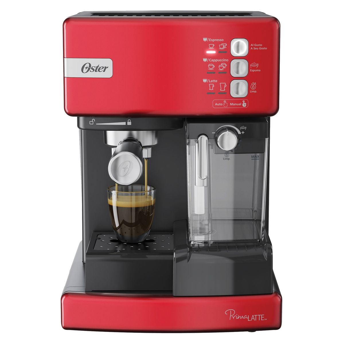 OSTER - Cafetera Automática De Espresso Roja Oster Primalatte Bvstem6603R