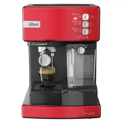 OSTER - Cafetera Automática De Espresso Roja Primalatte Bvstem6603R