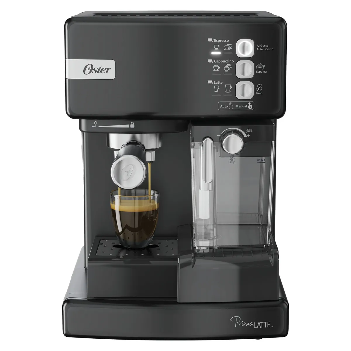 OSTER - Cafetera Espresso Primalatte Negra Oster