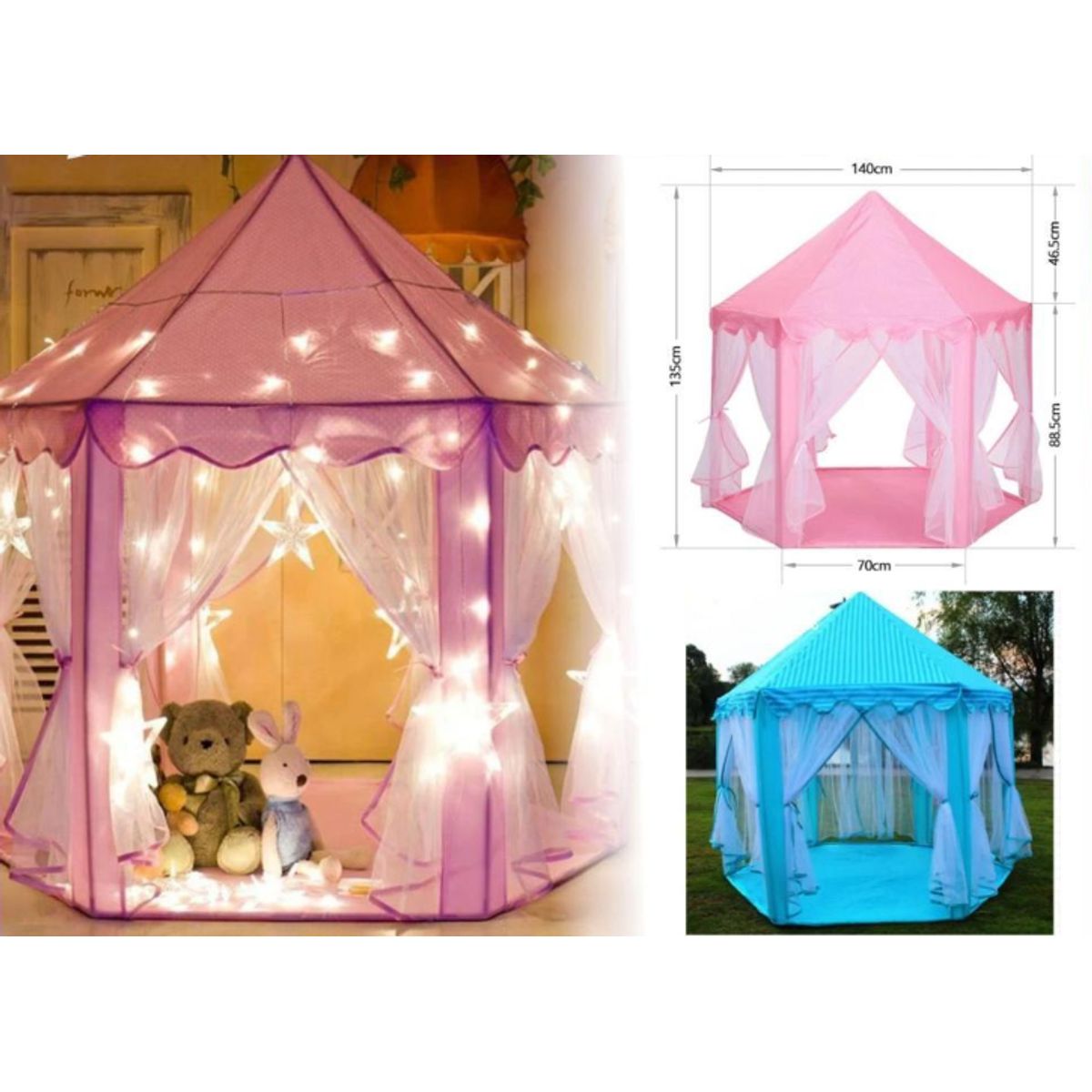 GENERICO - Carpa Castillo Tull Infantil Celeste