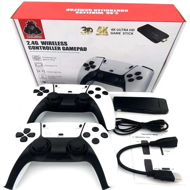 GENERICO - Consola Retro 4K 200 Juegos Clásicos 2 Controles Inalámbricos