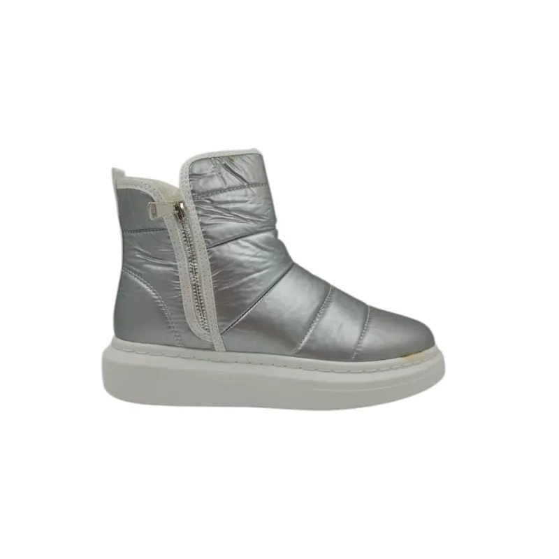 HERIEL - Bota Plateada Impermeable Mujer