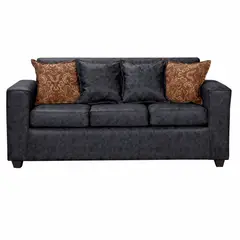 BLACK FACTORY - Sofa 3 Cuerpos Ezeiza Negro