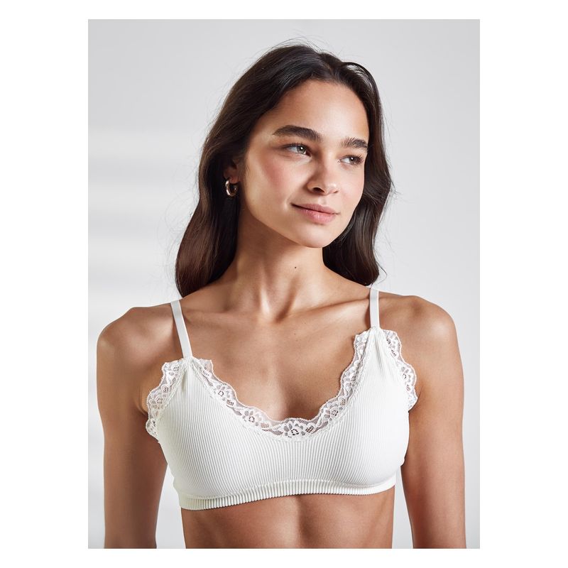 LOUNGE - Bralette Mujer Encaje