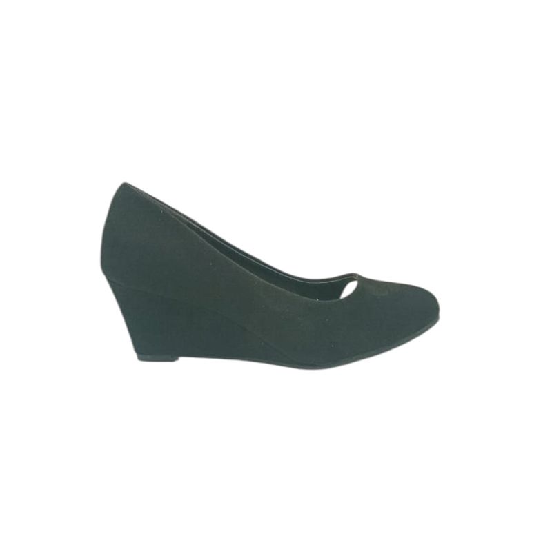 HERIEL - Zapato Negro Taco Cuña Mujer
