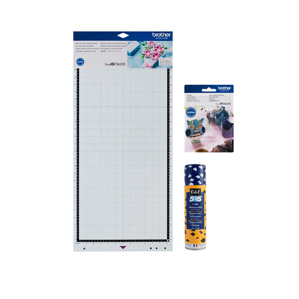 BROTHER - Kit Tapete Estándar 12×24" + Cuchilla Estándar + Adhesivo Temporal Odif 505