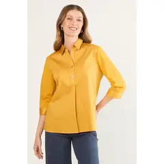 MA GRIFFE - Blusas Manga Larga Mujer Amarillo Magriffe