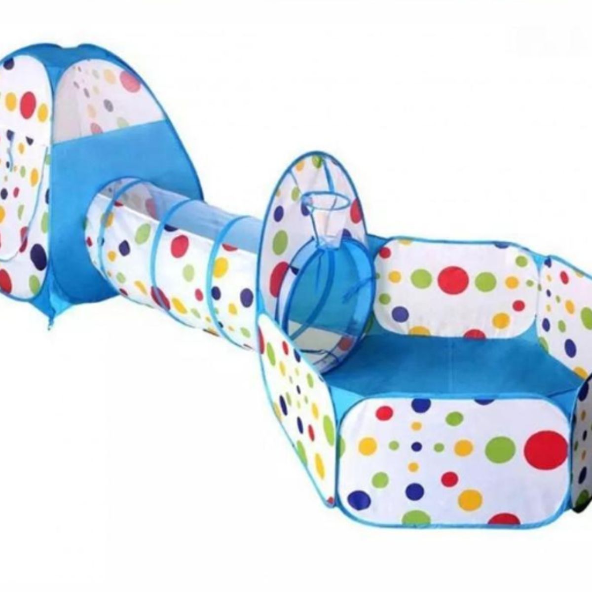 GENERICO - Carpa Tunel 3 En 1 Infantil Con Piscina De Pelotas Azul