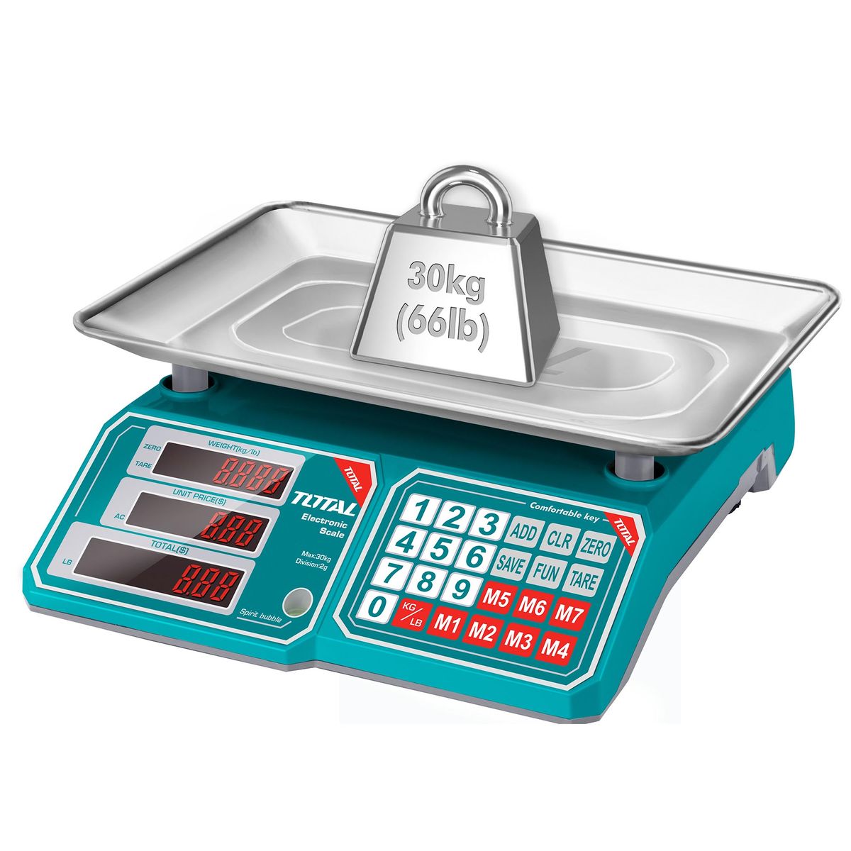 TOTAL TOOLS - Balanza Digital 30 kg Total