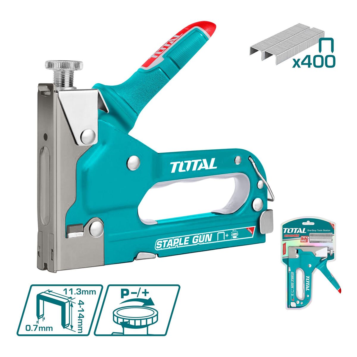 TOTAL TOOLS - Grapadora Manual 4-14 mm Total