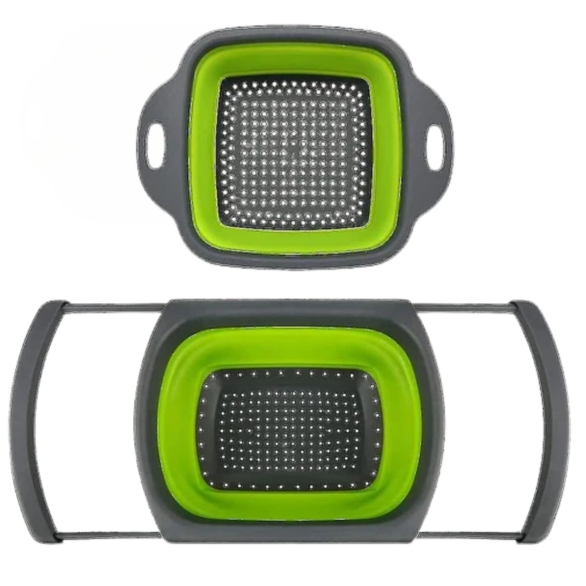 CRUSEC - Colador Extensible Plegable 39x26cm De Silicona Multiuso