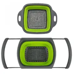 CRUSEC - Colador Extensible Plegable 39x26cm De Silicona Multiuso