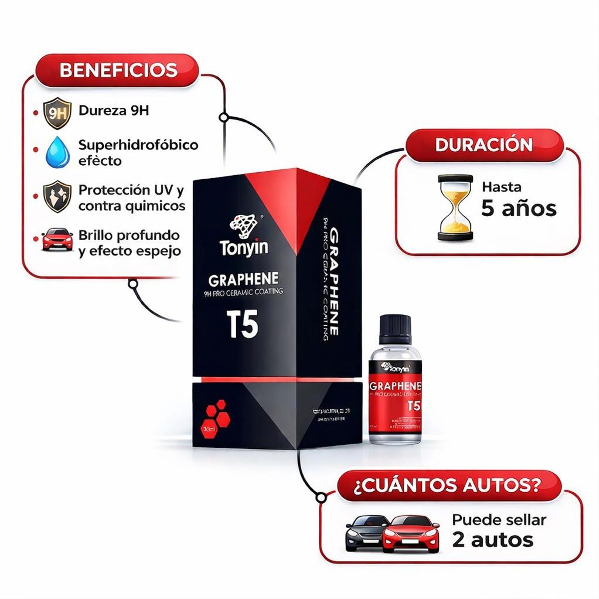 CHINA - Sellado Cerámico Tonyin H9 Grafeno 50 Ml