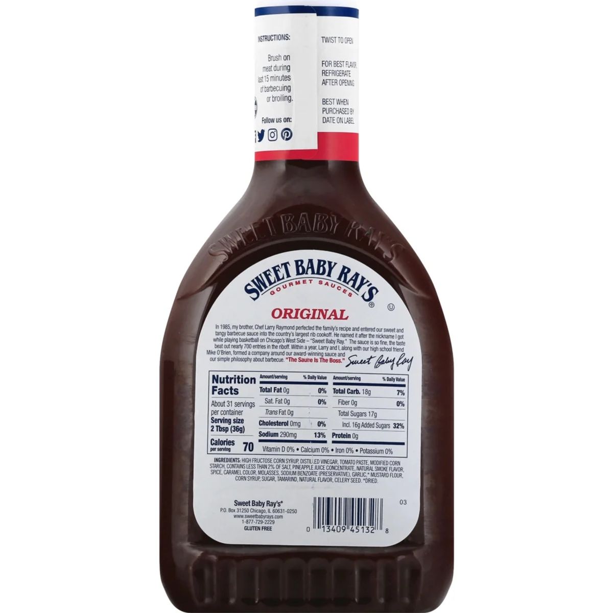 SWEET BABY RAY'S - Salsa Bbq Sweet Baby Rays Original 113kg Kiosclub