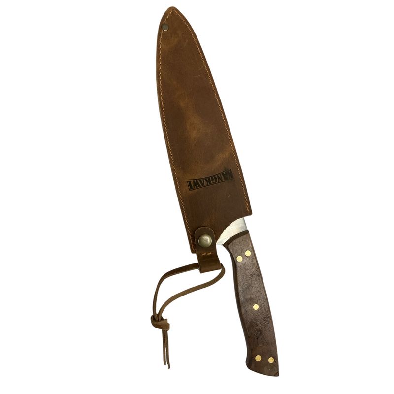 KANGKAWE - CUCHILLO 8 PARRILLERO CFUNDA CUERO CAFÉ