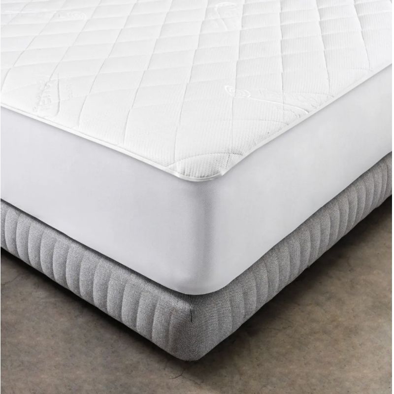 CANNON - Cubre Colchón Tencel Waterproof Blanco 2 Plazas