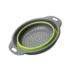 CRUSEC - Colador De Silicona Escurridor Redondo Multiuso Plegable