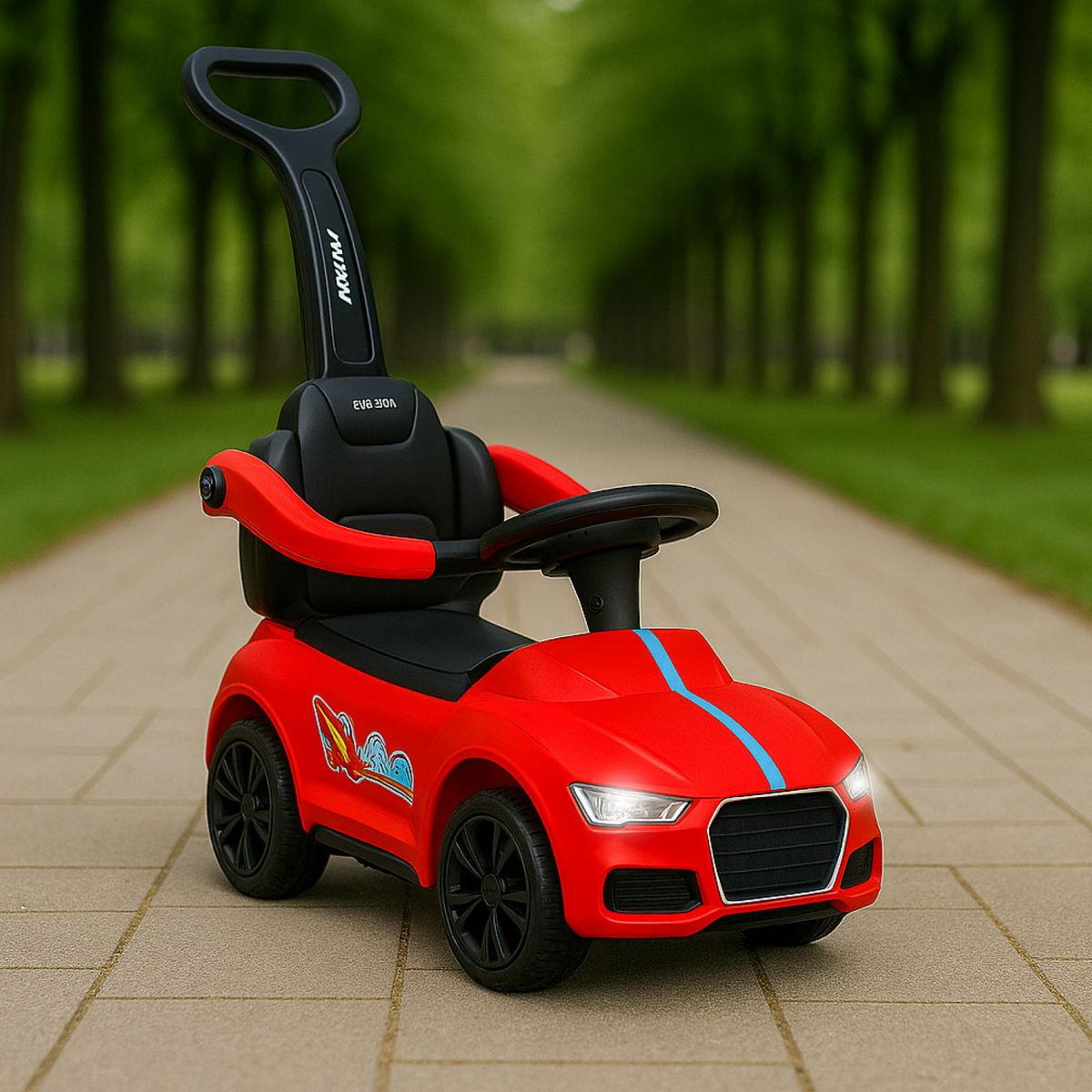 MUNDO ONLINE - Auto Correpasillo  Mango Direccional Luces y Sonido