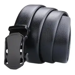 VISUALHEX LIMITADA - Correa Cinturón Casual Ajustable Negro Para Hombre