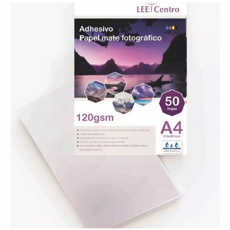 TODOK - Papel Adhesivo Fotográfico Mate A4 Alta Calidad 50 Hoja 120g